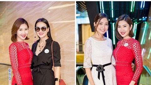 Thúy Ngân đọ dáng cùng Anh Thư - Hoàng Ngân trên thảm đỏ