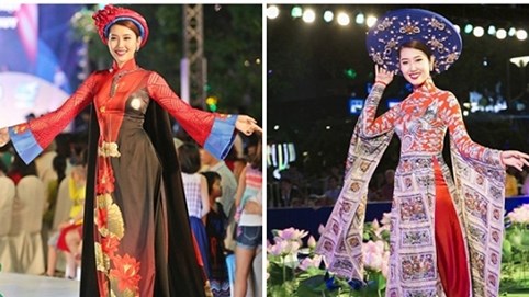 Thúy Ngân làm vedette tại Lễ hội áo dài
