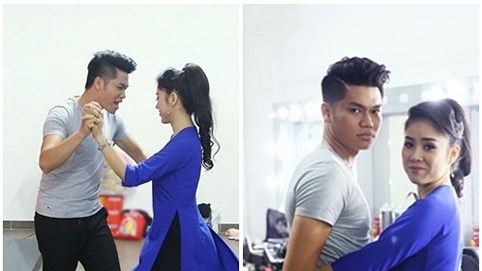 Trung Kiên - Lê Phương say sưa nhảy múa trong hậu trường