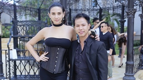 Vincent Doan - Hoàng Yến rạng rỡ đi chấm thi nhan sắc