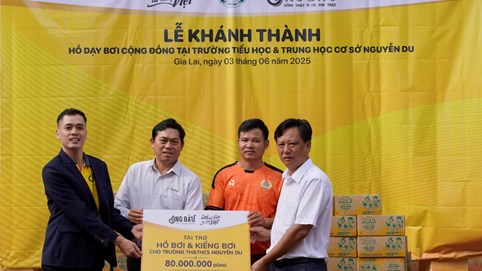 Quỹ phát triển tài năng Việt trao tặng hồ dạy bơi miễn phí cộng đồng tại Gia Lai