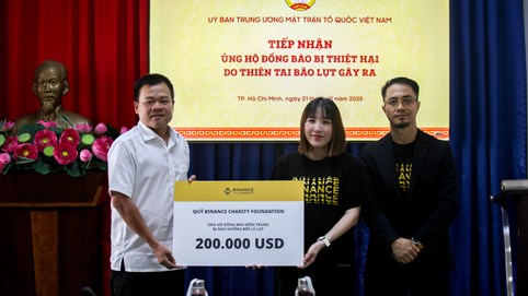 MTTQ Việt Nam tiếp nhận hơn 5 tỷ đồng từ Binance Charity ủng hộ đồng miền Trung khắc phục bão lụt