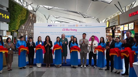 Cảng hàng không quốc tế Đà Nẵng khai trương thêm hai phòng nuôi con bằng sữa mẹ 