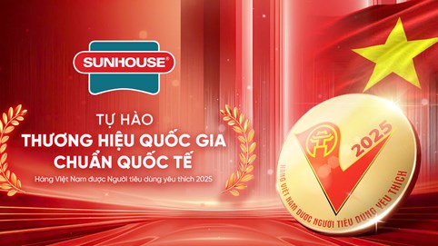 SUNHOUSE ghi dấu ấn với sản phẩm Máy lọc nước và Nồi chiên không dầu đạt danh hiệu “Hàng Việt Nam được Người tiêu dùng yêu thích 2025”