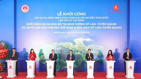 Vingroup khởi công quần thể đô thị nghỉ dưỡng và thể thao - sân golf Mỹ Lâm tại Tuyên Quang