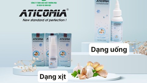 ATICOMIA - Sản phẩm mới có tác dụng tích cực trong hỗ trợ điều trị viêm họng, viêm phế quản