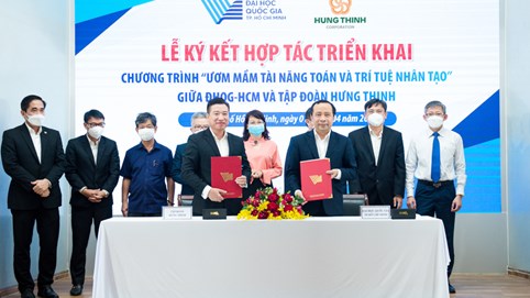 Đại học Quốc gia Hồ Chí Minh hợp tác tập đoàn Hưng Thịnh ươm mầm tài năng toán và trí tuệ nhân tạo.