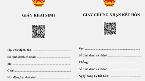 Từ 18/2 có thể dùng Giấy khai sinh, Giấy chứng nhận kết hôn điện tử