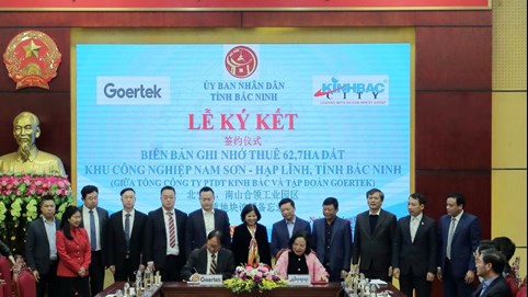 Tập đoàn công nghệ nổi tiếng thế giới ký biên bản ghi nhớ thuê 62,7 ha tại Khu công nghiệp Nam Sơn - Hạp Lĩnh của KBC