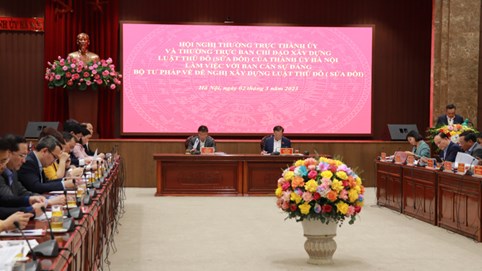 Tiếp tục phối hợp hoàn thiện Hồ sơ đề nghị xây dựng Luật Thủ đô (sửa đổi)