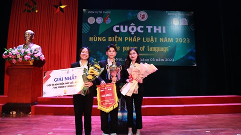 Tìm ra chủ nhân chiếc cúp của cuộc thi "Hùng biện pháp luật năm 2023 - The power of language"