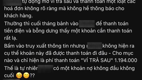 Khẳng định không có chuyện chủ động kích hoạt 'ví trả sau' của ví điện tử, khách hàng than bỗng nhiên mắc nợ gần 1,2 triệu đồng