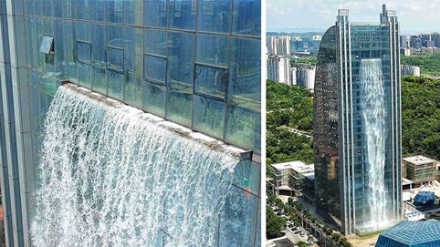 Những công trình "lóa mắt thế giới" - Bài 19: Thác nước khổng lồ đổ xuống từ tòa nhà chọc trời giữa lòng thành phố