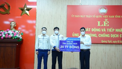 Hòa Phát ủng hộ Quảng Ngãi 20 tỷ đồng phòng chống dịch Covid-19