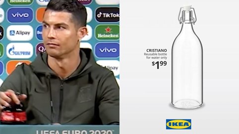 Góc nhanh tay: Hãng IKEA ra mắt chai đựng nước tên Cristiano, sau 
