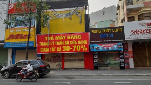 Giá thuê mặt bằng giảm 30% nhưng vẫn có 40% diện tích bị bỏ trống