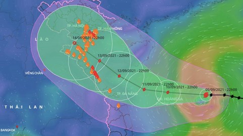 Bão số 5 mạnh thêm, dự báo hướng vào Vịnh Bắc Bộ