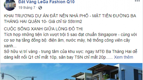 TP HCM: Cảnh báo về dự án đất nền “ma” đang rao bán tại trung tâm quận 10