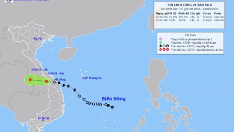 Bão số 6 suy yếu thành vùng áp thấp, miền Trung tiếp tục mưa lớn