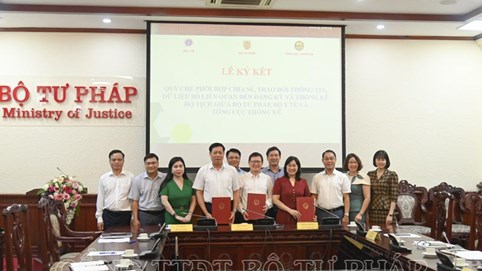 Tiếp tục đẩy mạnh việc phối hợp trao đổi dữ liệu về đăng ký, thống kê hộ tịch