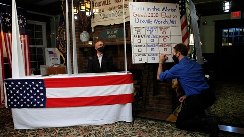 Đã có hai thị trấn đầu tiên công bố kết quả bầu cử tổng thống Mỹ