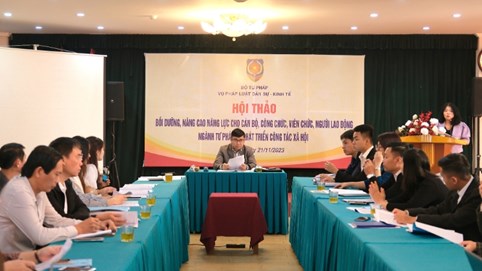 Bồi dưỡng, nâng cao năng lực cho cán bộ Tư pháp về phát triển công tác xã hội