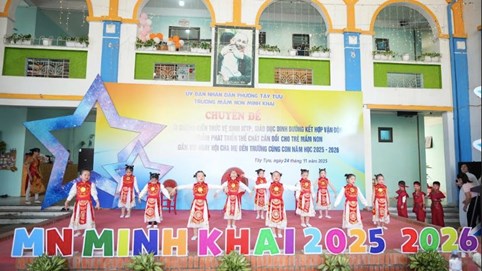 Trường Mầm non Minh Khai lan tỏa mô hình giáo dục toàn diện cho trẻ mầm non