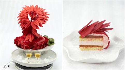 Bánh cưới nhân trầu cau gây 'choáng' với nghi thức rót rượu có 1-0-2 khiến giám khảo đi từ bất ngờ đến hài lòng