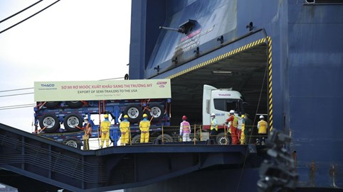 Thaco xuất khẩu 870 sơmi rơ-moóc đầu tiên sang Mỹ
