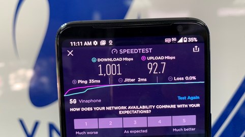 Hồ Hoàn Kiếm, phố Nguyễn Huệ đã được phủ sóng Vinaphone 5G