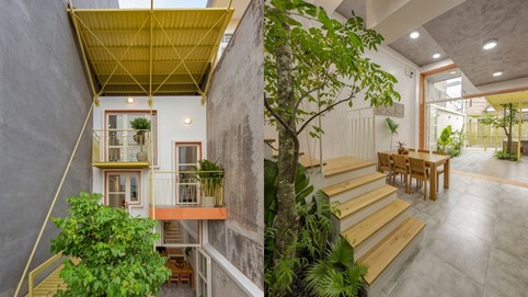 Nhà hai mái tôn quanh năm mát rượi ở TP HCM 