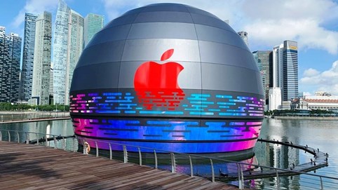 Cửa hàng đầu tiên nổi giữa biển rộng 17.000 m2 của Apple sắp khai trương tại Singapore 