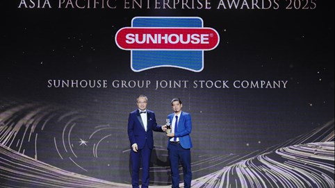 Sunhouse Group được vinh danh tại giải thưởng “Doanh nghiệp châu Á” nhờ làm chủ công nghệ lõi và năng lực sản xuất chuẩn quốc tế