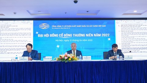 Vinaconex (VCG) tăng tỷ lệ chia cổ tức bằng 233% so với kế hoạch, đặt mục tiêu lợi nhuận 1.400 tỷ đồng trong năm 2022