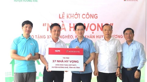 Agribank trao tặng 37 căn “Nhà hy vọng” tại Hà Tĩnh