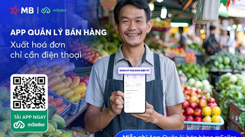 MB chính thức tặng miễn phí: App quản lý bán hàng, xuất hóa đơn điện tử chỉ cần điện thoại