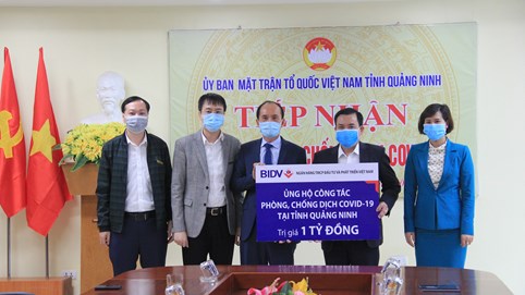 BIDV ủng hộ 4 tỷ đồng phòng, chống dịch Covid – 19 tại Hải Dương, Quảng Ninh