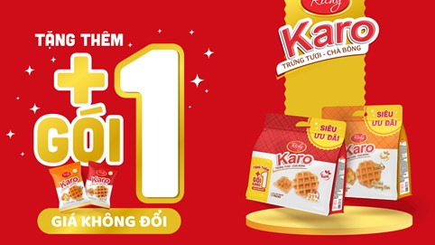 Richy chào hè 2024: Tặng thêm 1 gói trong mỗi túi Karo chà bông 6 bánh