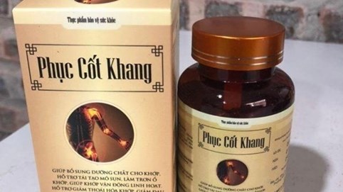Cảnh báo: Sản phẩm Phục cốt Khang quảng cáo gây hiểu nhầm có tác dụng như thuốc chữa bệnh