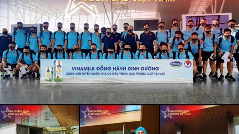 Vinamilk đồng hành cùng đội tuyển quốc gia tại vòng loại World Cup 2022 