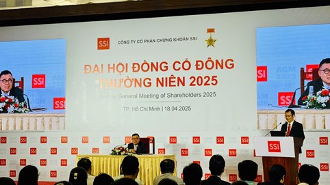 ĐHĐCĐ Chứng khoán SSI (SSI) báo lãi hơn 1.000 tỷ đồng ngay trong Quý I, đặt mục tiêu lợi nhuận kỷ lục 4.252 tỷ trong năm 2025