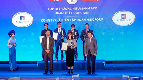 MIKGroup - Top 10 thương hiệu mạnh ngành bất động sản 2022 