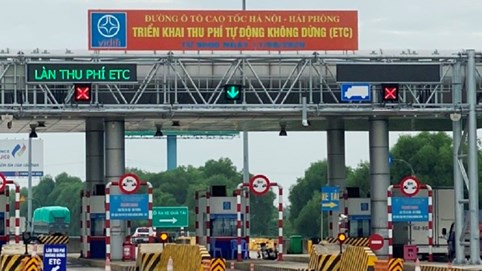 Từ 5/5/2022, thí điểm triển khai thu phí điện tử không dừng trên cao tốc Hà Nội - Hải Phòng