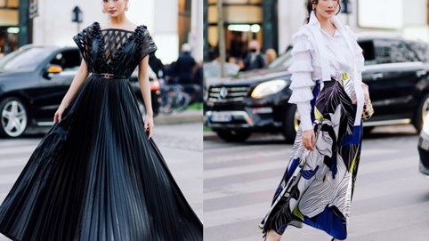 Loạt ảnh “đẹp như mộng” tại Paris Fashion Week của Hoa hậu Lương Thùy Linh và Á hậu Phương Anh
