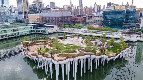 Công viên nổi siêu độc đáo, thiết kế như 132 bông tulip nở trên dòng sông giữa New York hoa lệ