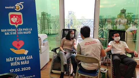 Hàng trăm cán bộ Bảo Việt hiến máu trong dịch Covid-19