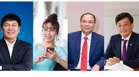 Giới siêu giàu Việt bứt phá, tổng giá trị tài sản của Top 20 người giàu nhất sàn chứng khoán Việt đạt hơn 1 triệu tỷ đồng