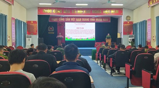 Công an xã An Khánh ra quân cao điểm bảo đảm an ninh trật tự dịp Tết Bính Ngọ 2026