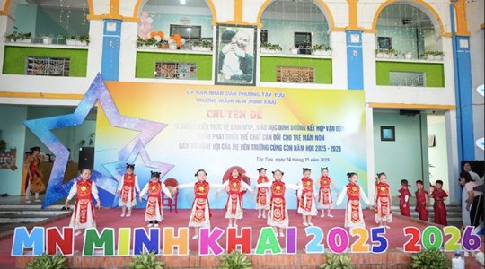 Trường Mầm non Minh Khai lan tỏa mô hình giáo dục toàn diện cho trẻ mầm non