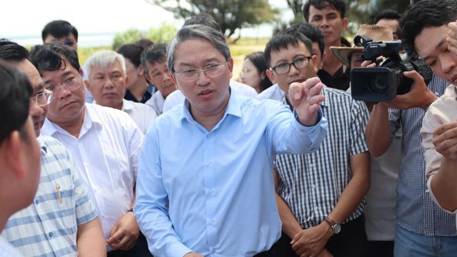 Bộ trưởng Bộ Tư pháp Nguyễn Hải Ninh khảo sát thực tế dự án Nhà máy điện hạt nhân Ninh Thuận 2